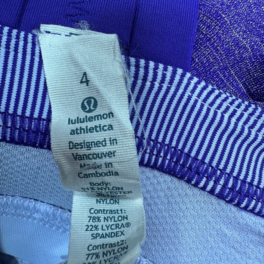 Lululemon Purple Rest Less Heathered Bruised Berry Wee Stripe cinched tank 4 - Picture 11 of 11